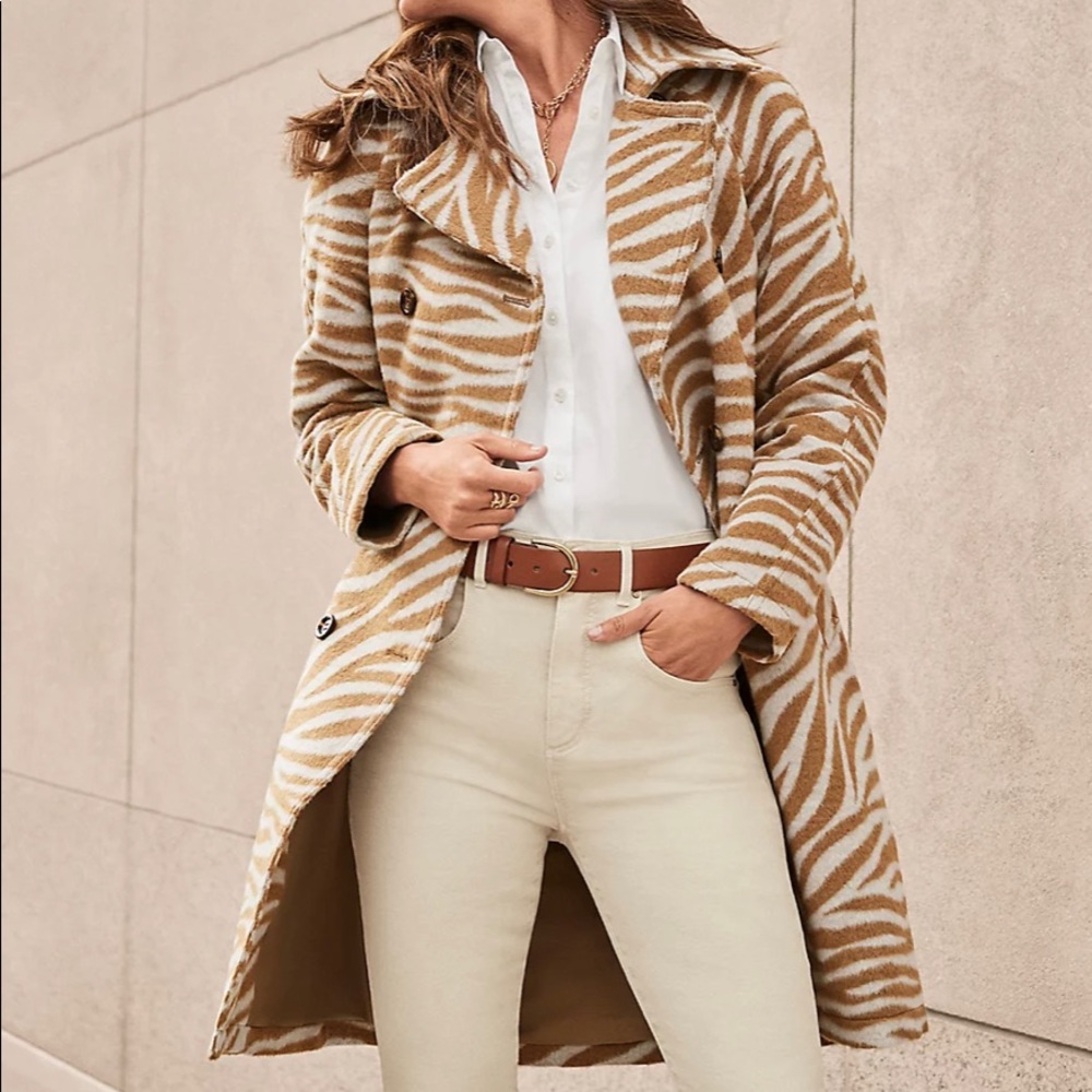 Zebra/Tiger Print Ann Taylor Coat NWT